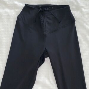 PINK Victoria's Secret Ruched Front Black Leggings Small